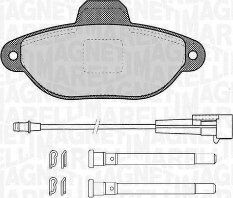 Magneti Marelli 363916060455 - Комплект спирачно феродо, дискови спирачки vvparts.bg