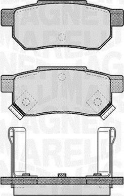 Magneti Marelli 363916060457 - Комплект спирачно феродо, дискови спирачки vvparts.bg