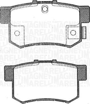 Magneti Marelli 363916060462 - Комплект спирачно феродо, дискови спирачки vvparts.bg