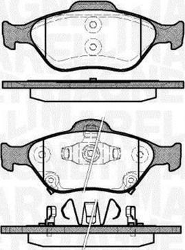 Magneti Marelli 363916060404 - Комплект спирачно феродо, дискови спирачки vvparts.bg