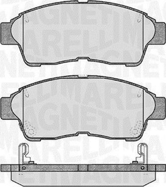 Magneti Marelli 363916060406 - Комплект спирачно феродо, дискови спирачки vvparts.bg