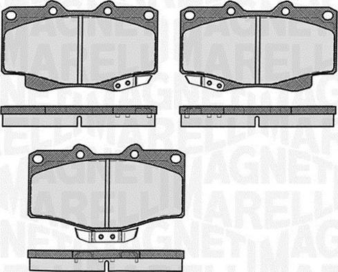 Magneti Marelli 363916060401 - Комплект спирачно феродо, дискови спирачки vvparts.bg