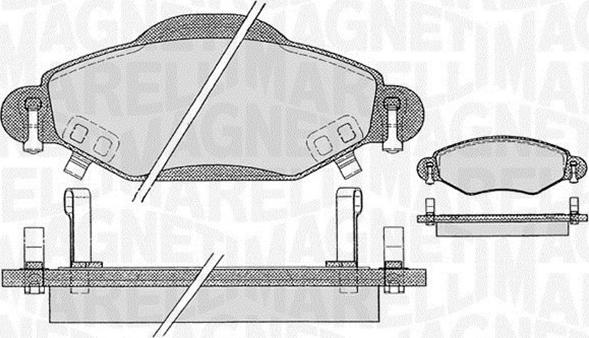 Magneti Marelli 363916060410 - Комплект спирачно феродо, дискови спирачки vvparts.bg