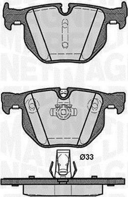 Magneti Marelli 363916060487 - Комплект спирачно феродо, дискови спирачки vvparts.bg