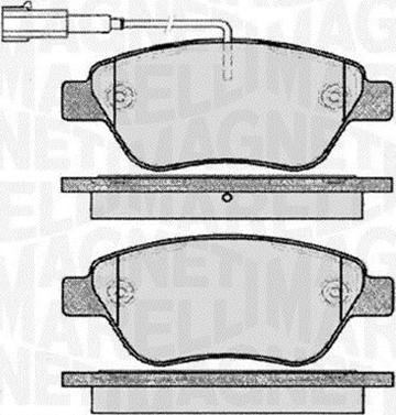 Magneti Marelli 363916060430 - Комплект спирачно феродо, дискови спирачки vvparts.bg