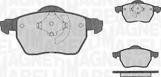 Magneti Marelli 363916060421 - Комплект спирачно феродо, дискови спирачки vvparts.bg