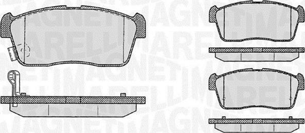 Magneti Marelli 363916060470 - Комплект спирачно феродо, дискови спирачки vvparts.bg