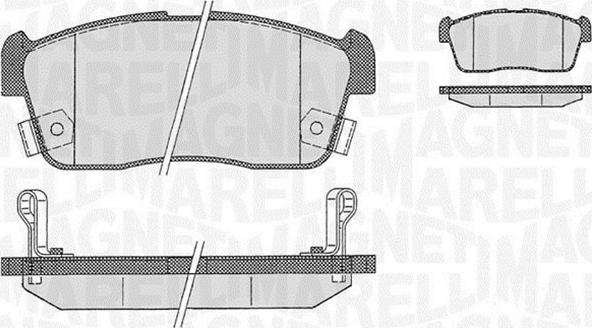 Magneti Marelli 363916060471 - Комплект спирачно феродо, дискови спирачки vvparts.bg