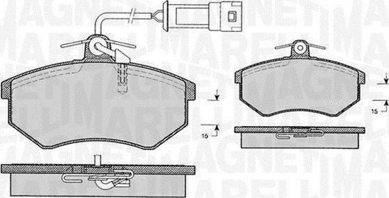 Magneti Marelli 363916060599 - Комплект спирачно феродо, дискови спирачки vvparts.bg