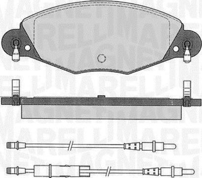 Magneti Marelli 363916060564 - Комплект спирачно феродо, дискови спирачки vvparts.bg