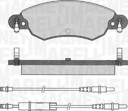 Magneti Marelli 363916060565 - Комплект спирачно феродо, дискови спирачки vvparts.bg