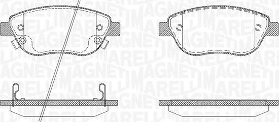 Magneti Marelli 363916060562 - Комплект спирачно феродо, дискови спирачки vvparts.bg