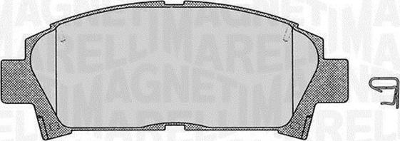 Magneti Marelli 363916060509 - Комплект спирачно феродо, дискови спирачки vvparts.bg