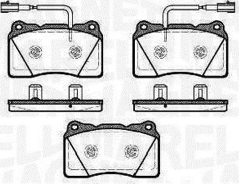 Magneti Marelli 363916060501 - Комплект спирачно феродо, дискови спирачки vvparts.bg