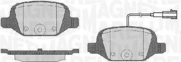 Magneti Marelli 363916060503 - Комплект спирачно феродо, дискови спирачки vvparts.bg