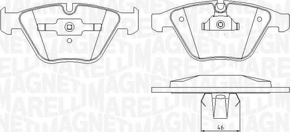 Magneti Marelli 363916060583 - Комплект спирачно феродо, дискови спирачки vvparts.bg