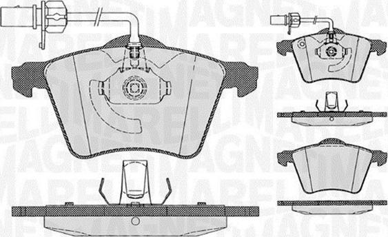 Magneti Marelli 363916060539 - Комплект спирачно феродо, дискови спирачки vvparts.bg