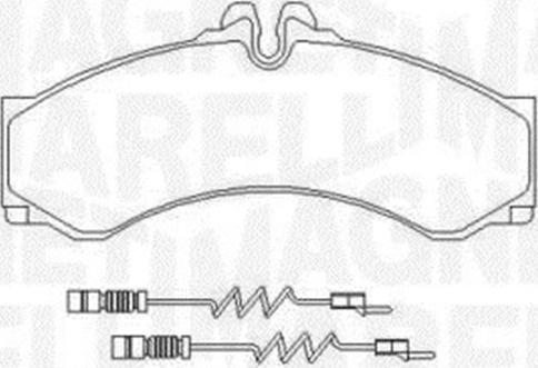 Magneti Marelli 363916060525 - Комплект спирачно феродо, дискови спирачки vvparts.bg