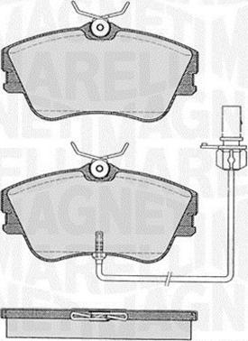 Magneti Marelli 363916060528 - Комплект спирачно феродо, дискови спирачки vvparts.bg