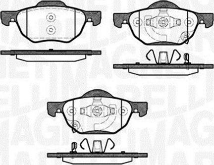 Magneti Marelli 363916060691 - Комплект спирачно феродо, дискови спирачки vvparts.bg