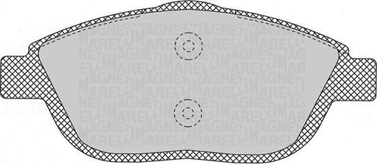 Magneti Marelli 363916060697 - Комплект спирачно феродо, дискови спирачки vvparts.bg