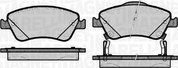 Magneti Marelli 363916060664 - Комплект спирачно феродо, дискови спирачки vvparts.bg