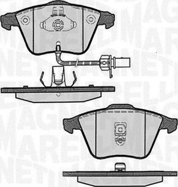 Magneti Marelli 363916060607 - Комплект спирачно феродо, дискови спирачки vvparts.bg