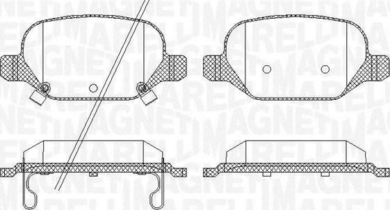 Magneti Marelli 363916060689 - Комплект спирачно феродо, дискови спирачки vvparts.bg