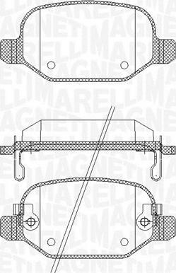 Magneti Marelli 363916060688 - Комплект спирачно феродо, дискови спирачки vvparts.bg