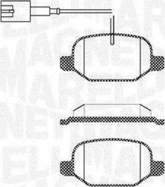 Magneti Marelli 363916060687 - Комплект спирачно феродо, дискови спирачки vvparts.bg