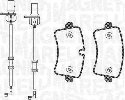 Magneti Marelli 363916060674 - Комплект спирачно феродо, дискови спирачки vvparts.bg