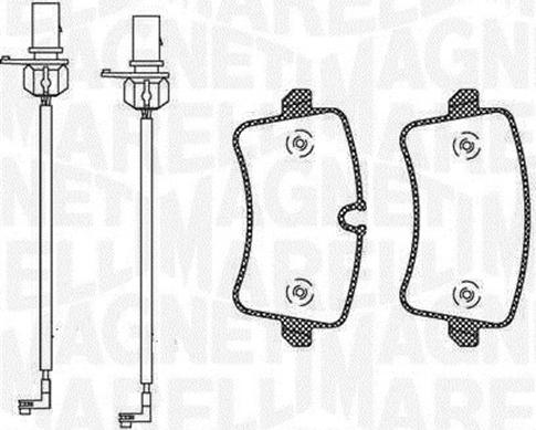 Magneti Marelli 363916060675 - Комплект спирачно феродо, дискови спирачки vvparts.bg