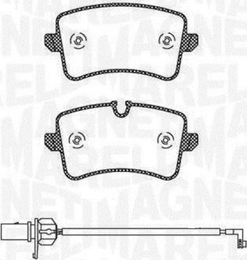 Magneti Marelli 363916060676 - Комплект спирачно феродо, дискови спирачки vvparts.bg