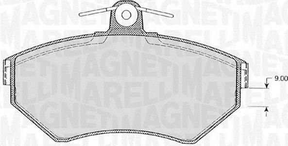 Magneti Marelli 363916060145 - Комплект спирачно феродо, дискови спирачки vvparts.bg