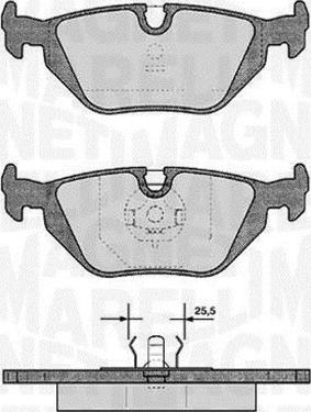 Magneti Marelli 363916060154 - Комплект спирачно феродо, дискови спирачки vvparts.bg