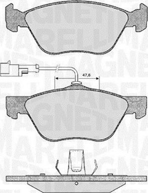 Magneti Marelli 363916060101 - Комплект спирачно феродо, дискови спирачки vvparts.bg