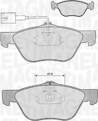 Magneti Marelli 363916060103 - Комплект спирачно феродо, дискови спирачки vvparts.bg