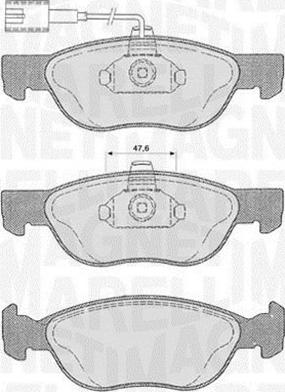 Magneti Marelli 363916060102 - Комплект спирачно феродо, дискови спирачки vvparts.bg