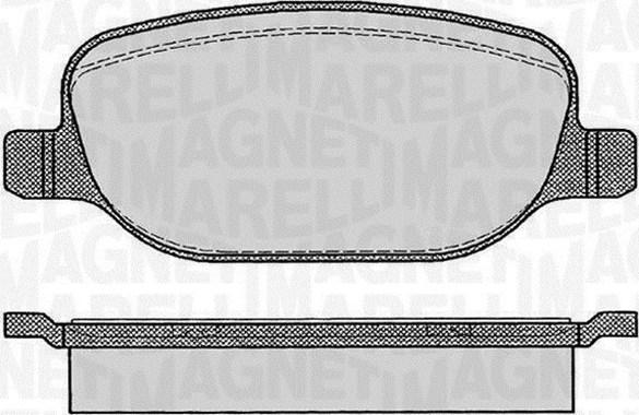 Magneti Marelli 363916060114 - Комплект спирачно феродо, дискови спирачки vvparts.bg