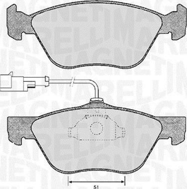 Magneti Marelli 363916060118 - Комплект спирачно феродо, дискови спирачки vvparts.bg