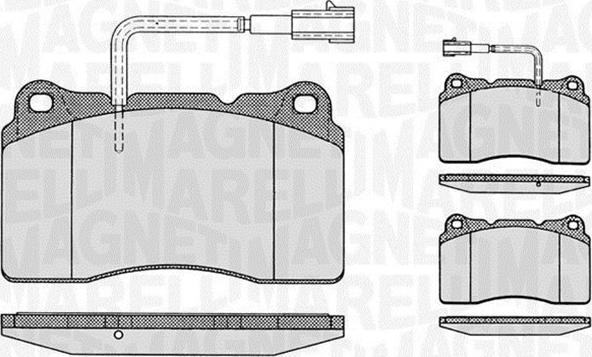 Magneti Marelli 363916060113 - Комплект спирачно феродо, дискови спирачки vvparts.bg