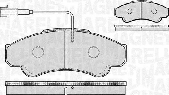 Magneti Marelli 363916060187 - Комплект спирачно феродо, дискови спирачки vvparts.bg