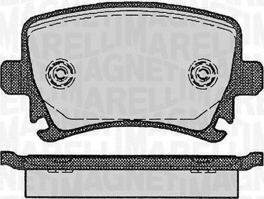 Magneti Marelli 363916060133 - Комплект спирачно феродо, дискови спирачки vvparts.bg