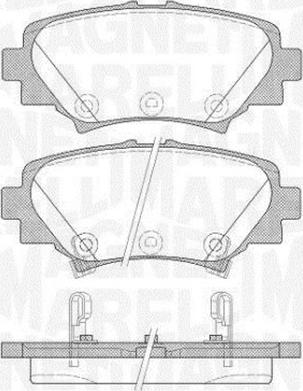 Magneti Marelli 363916060809 - Комплект спирачно феродо, дискови спирачки vvparts.bg