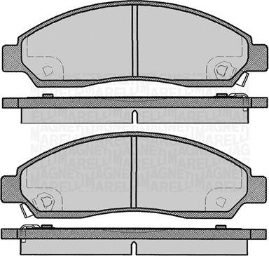 Magneti Marelli 363916060802 - Комплект спирачно феродо, дискови спирачки vvparts.bg