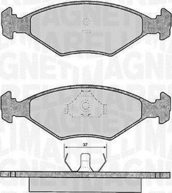 Magneti Marelli 363916060807 - Комплект спирачно феродо, дискови спирачки vvparts.bg
