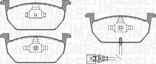 Magneti Marelli 363916060819 - Комплект спирачно феродо, дискови спирачки vvparts.bg