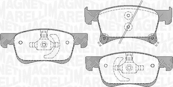Magneti Marelli 363916060814 - Комплект спирачно феродо, дискови спирачки vvparts.bg