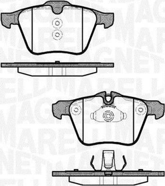 Magneti Marelli 363916060824 - Комплект спирачно феродо, дискови спирачки vvparts.bg