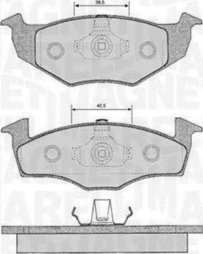 Magneti Marelli 363916060391 - Комплект спирачно феродо, дискови спирачки vvparts.bg